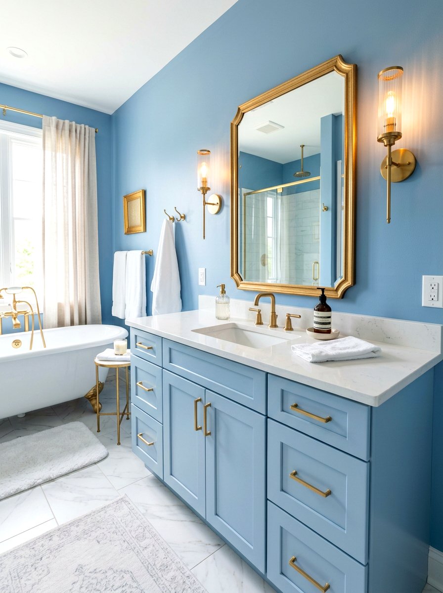 Powder Blue Bathroom Gold - 30 powder blue bathroom ideas