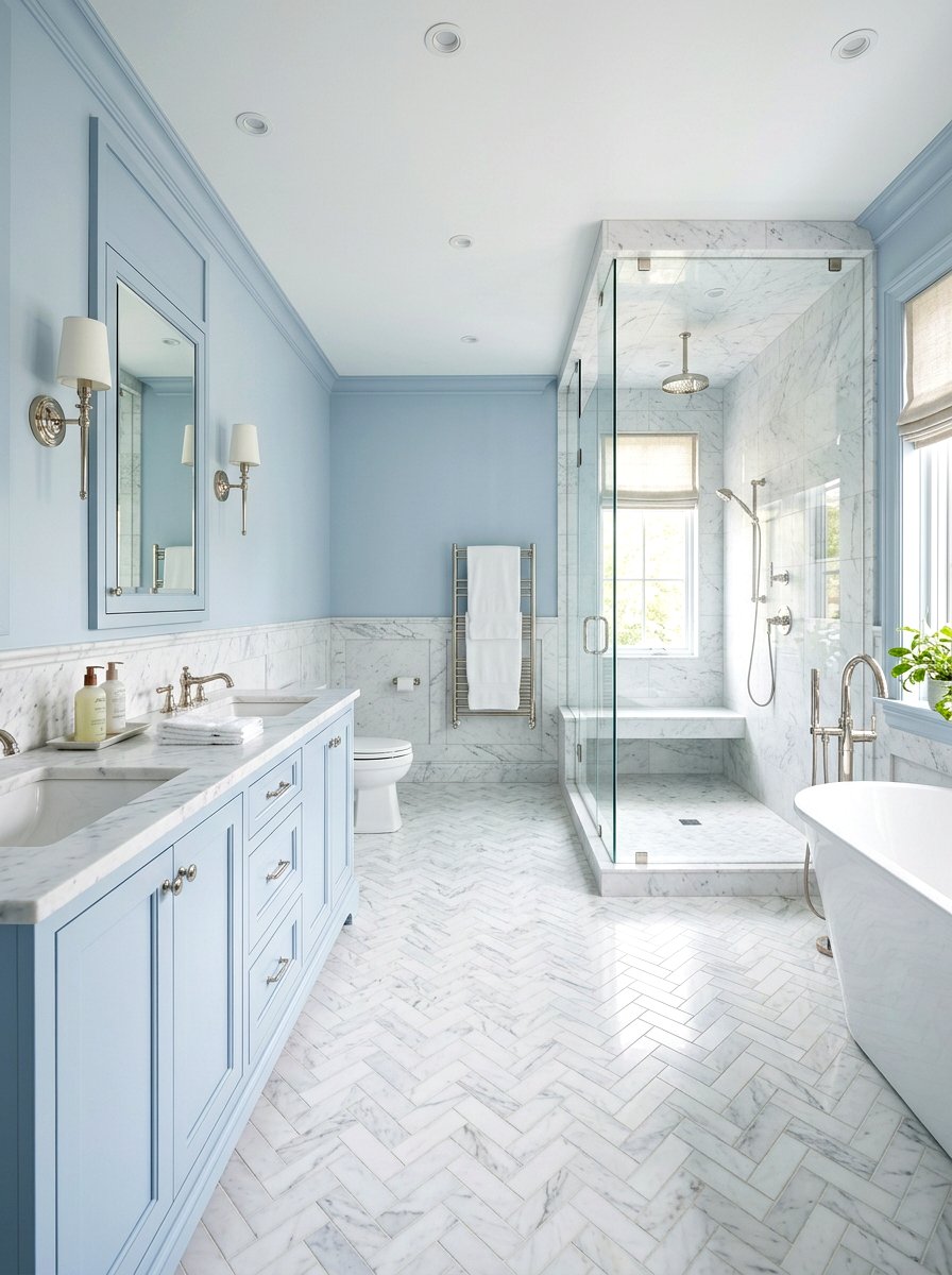 Powder Blue Bathroom Marble - 30 powder blue bathroom ideas