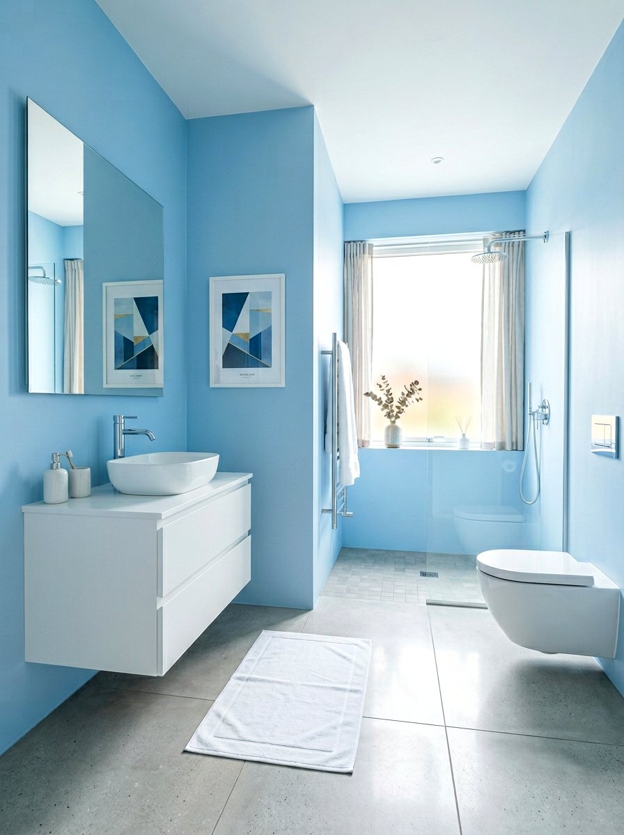 Powder Blue Bathroom Minimalist - 30 powder blue bathroom ideas
