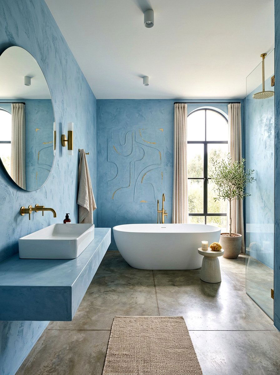 Powder Blue Bathroom Plaster - 30 powder blue bathroom ideas