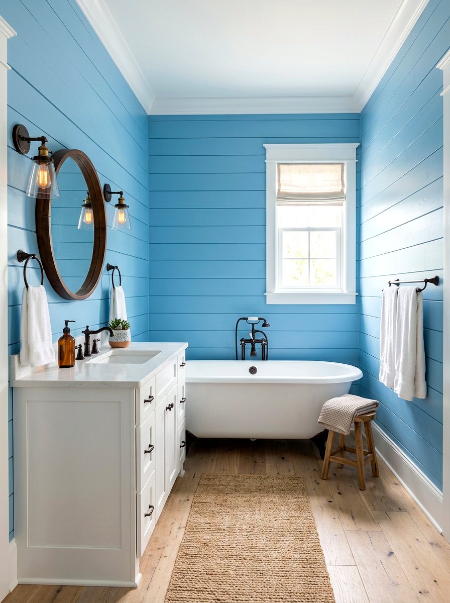 Powder Blue Bathroom Shiplap - 30 powder blue bathroom ideas
