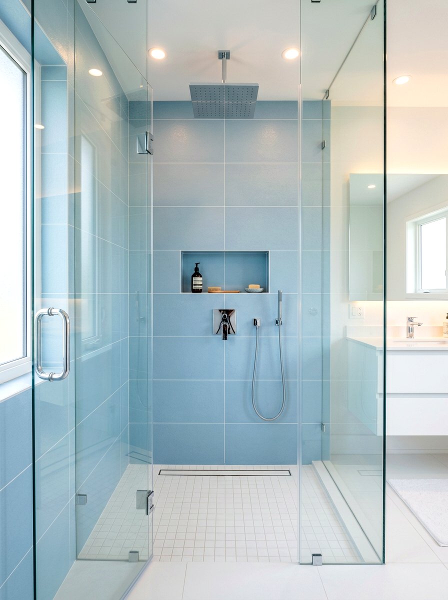 Powder Blue Bathroom Shower - 30 powder blue bathroom ideas