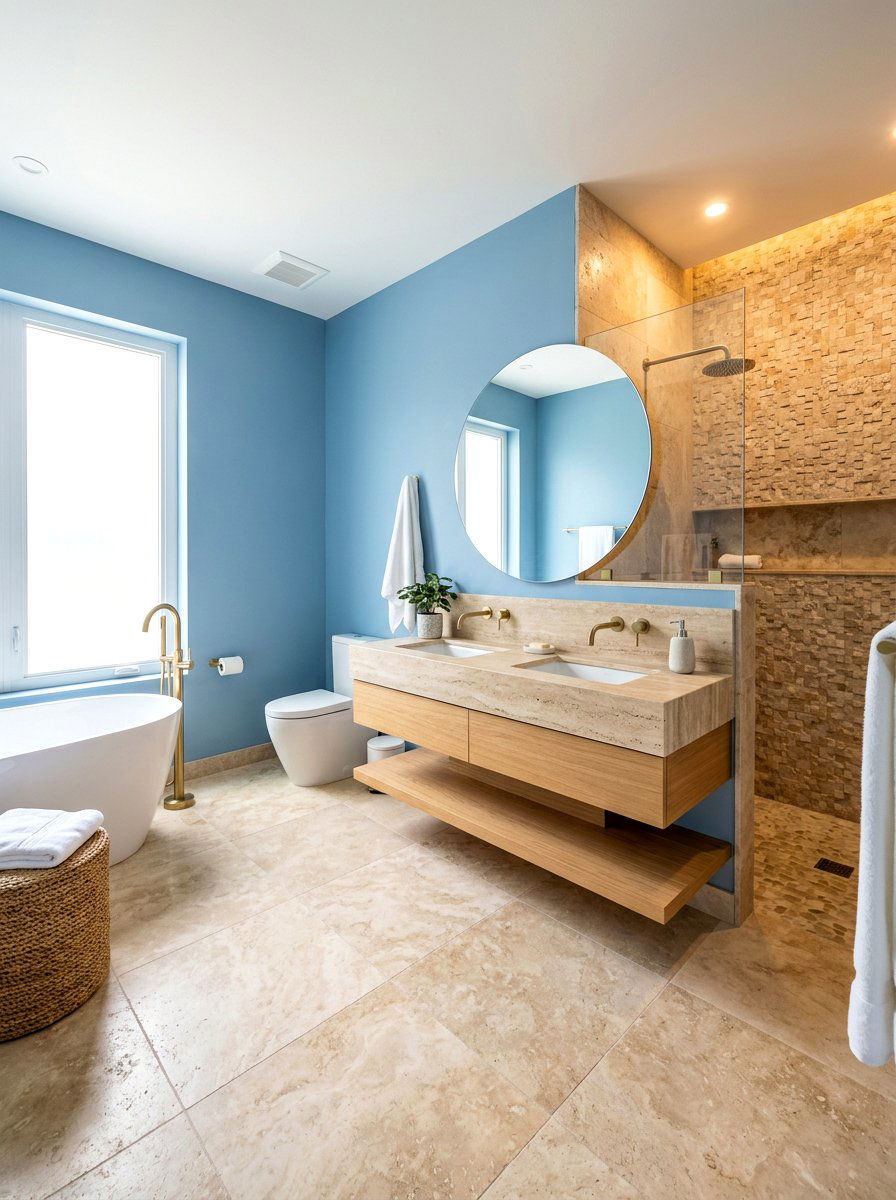 Powder Blue Bathroom Stone - 30 powder blue bathroom ideas