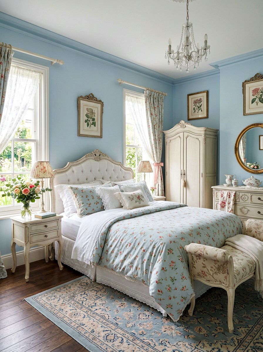 Powder Blue Bedroom - 30 blue bedroom ideas
