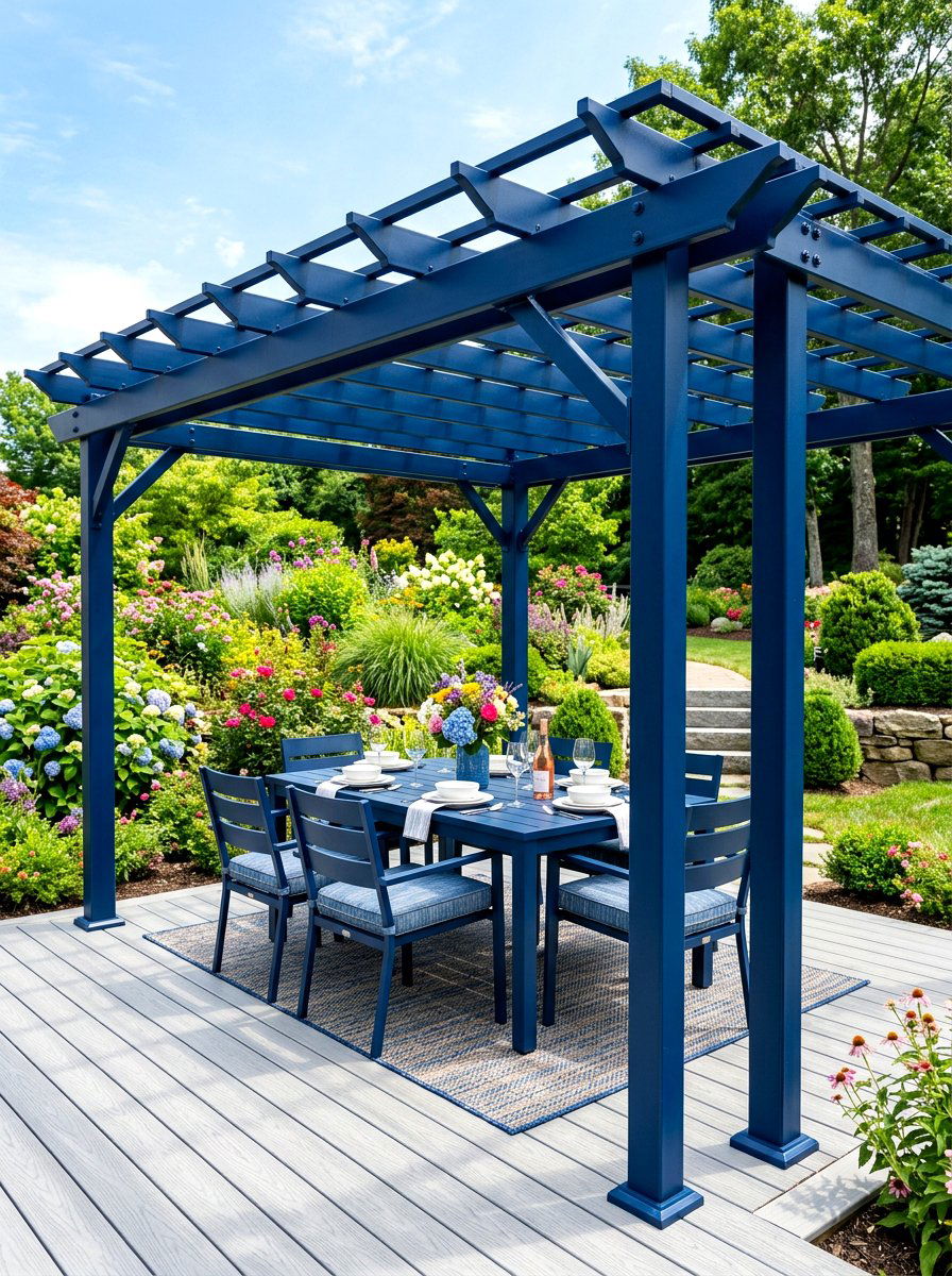 Powder Coated Metal Pergola - 30 metal pergola ideas
