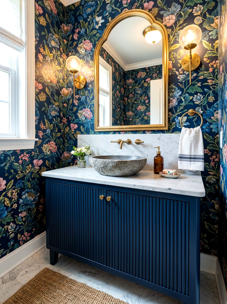 Powder Room Fluted Vanity - 30 fluted vanity bathroom ideas