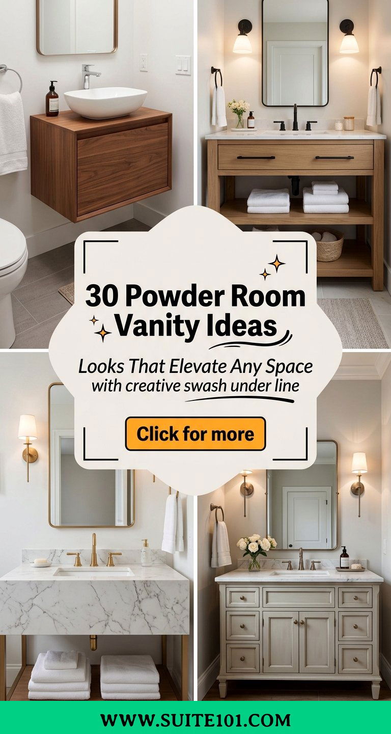 Powder Room Vanity Ideas 30 Looks That Elevate Any Space - Powder Room Vanity Ideas: 30 Looks That Elevate Any Space