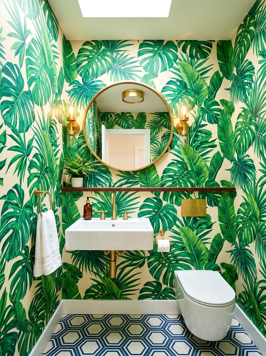 Powder Room Wallpaper - 30 removable wallpaper room ideas