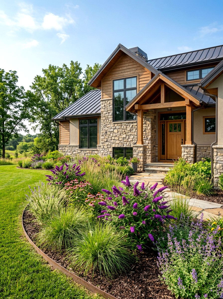 Prairie Foundation Planting - 30 prairie style garden ideas