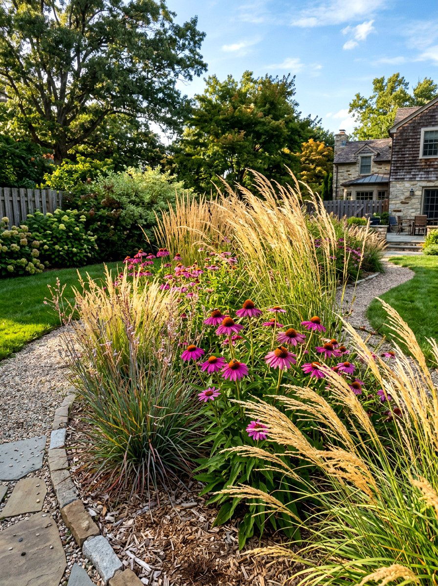 Prairie Grass Patch - 30 pollinator paradise backyard ideas