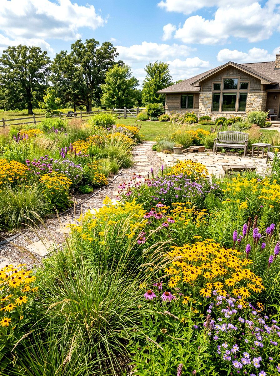 Prairie Style Garden - 30 dry garden ideas