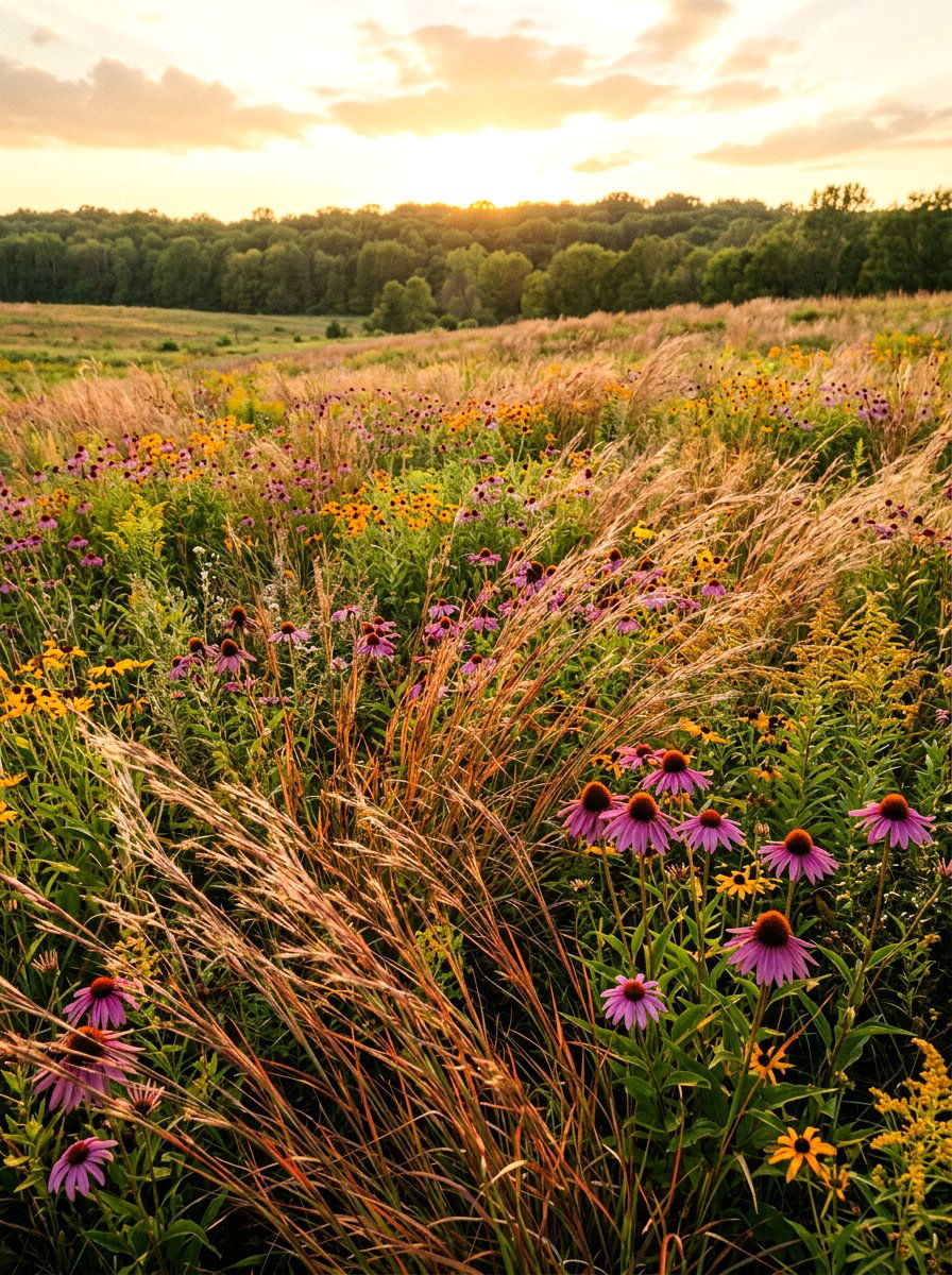 Prairie Style Wildflower Garden - 30 wildflower garden ideas