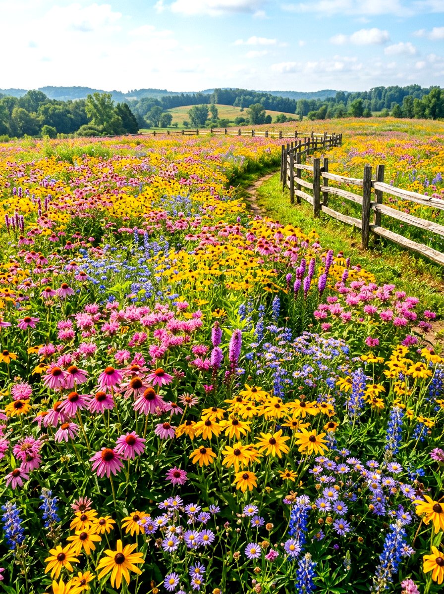 Prairie Wildflower Meadow - 30 prairie style garden ideas