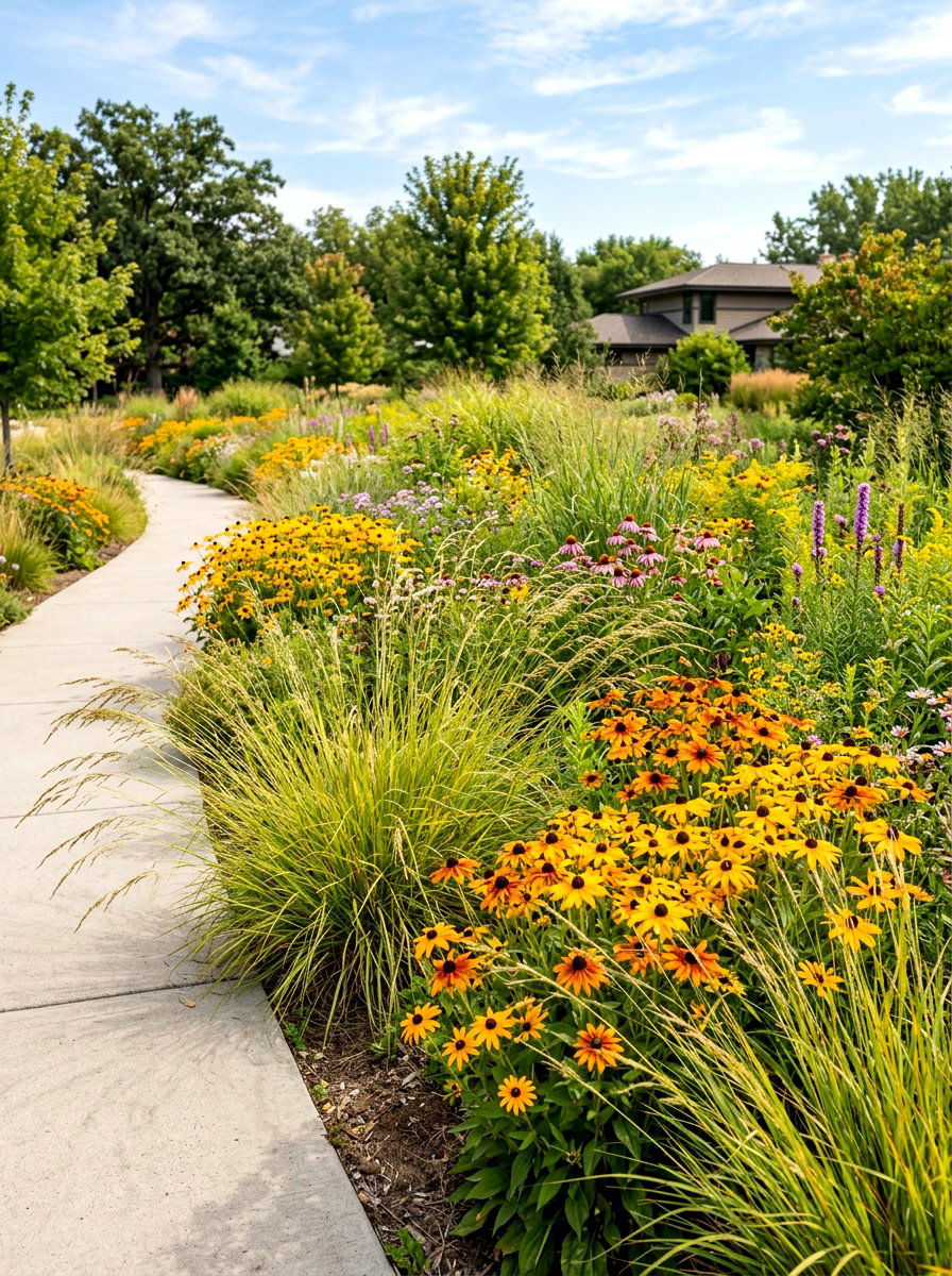 Prairie style planting - 30 curb strip planting ideas