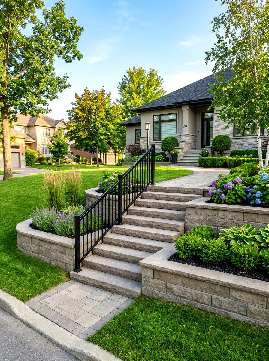 Precast Concrete Stairs - 30 retaining wall stairs ideas