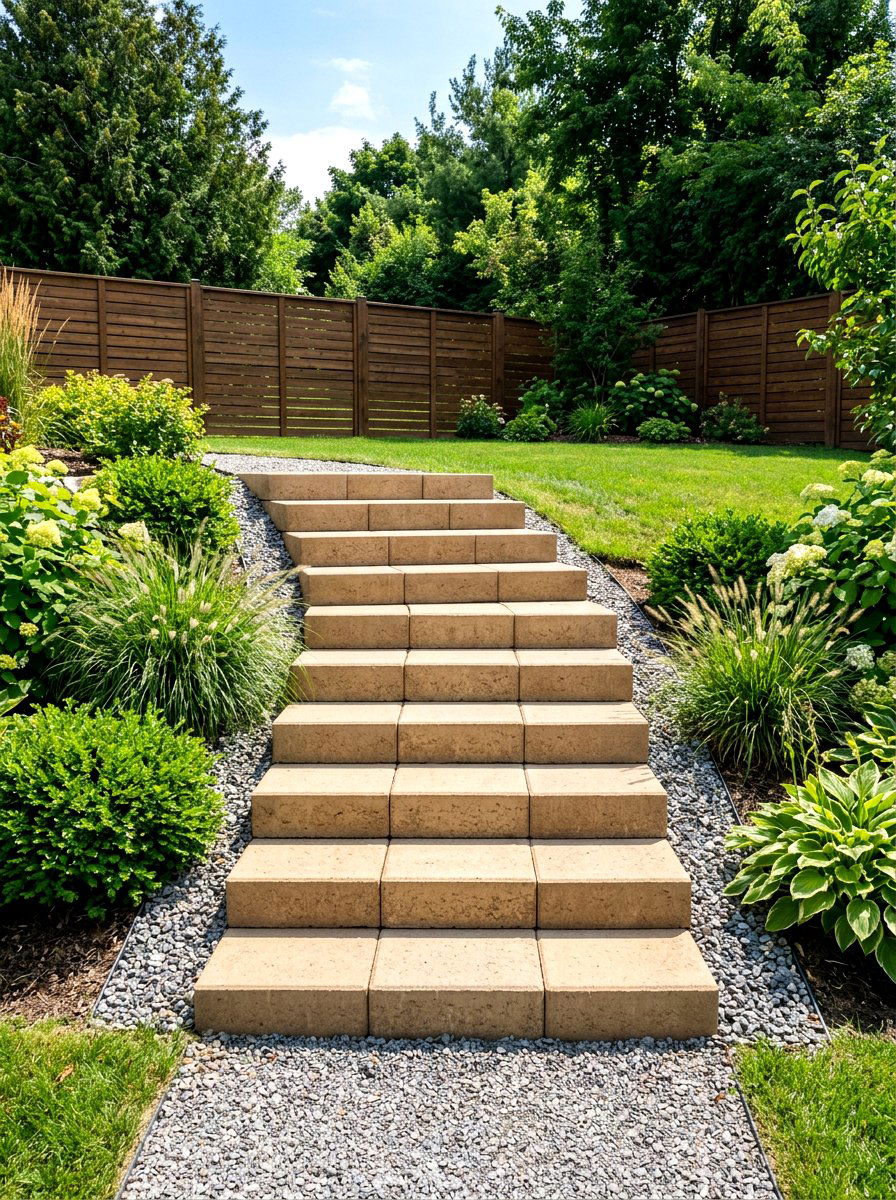Precast Concrete Steps - 30 stepping stone walkway ideas