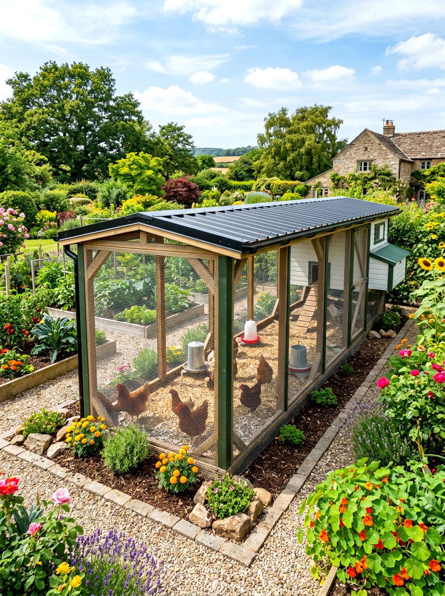 Predator proof chicken garden - 30 backyard coop garden ideas