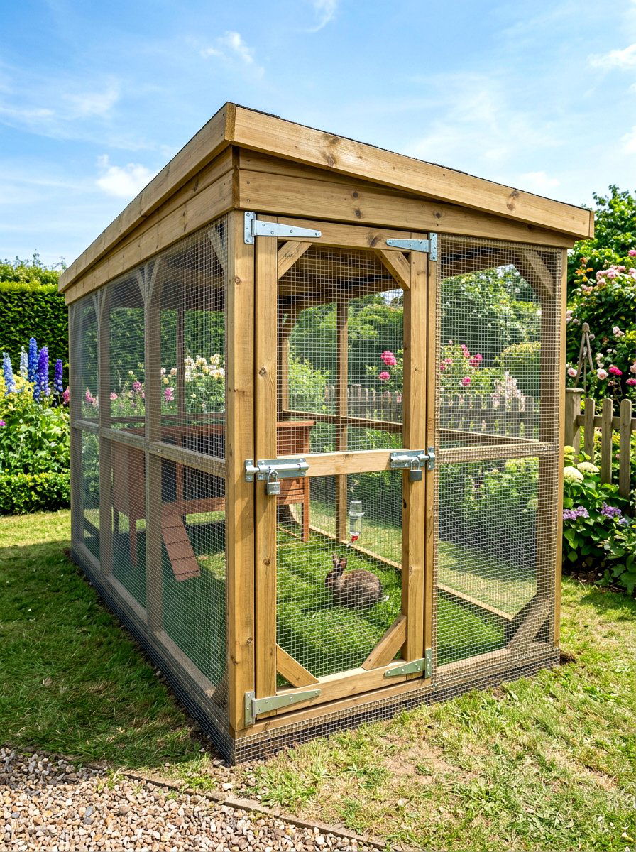 Predator proof rabbit run - 30 rabbit hutch garden ideas