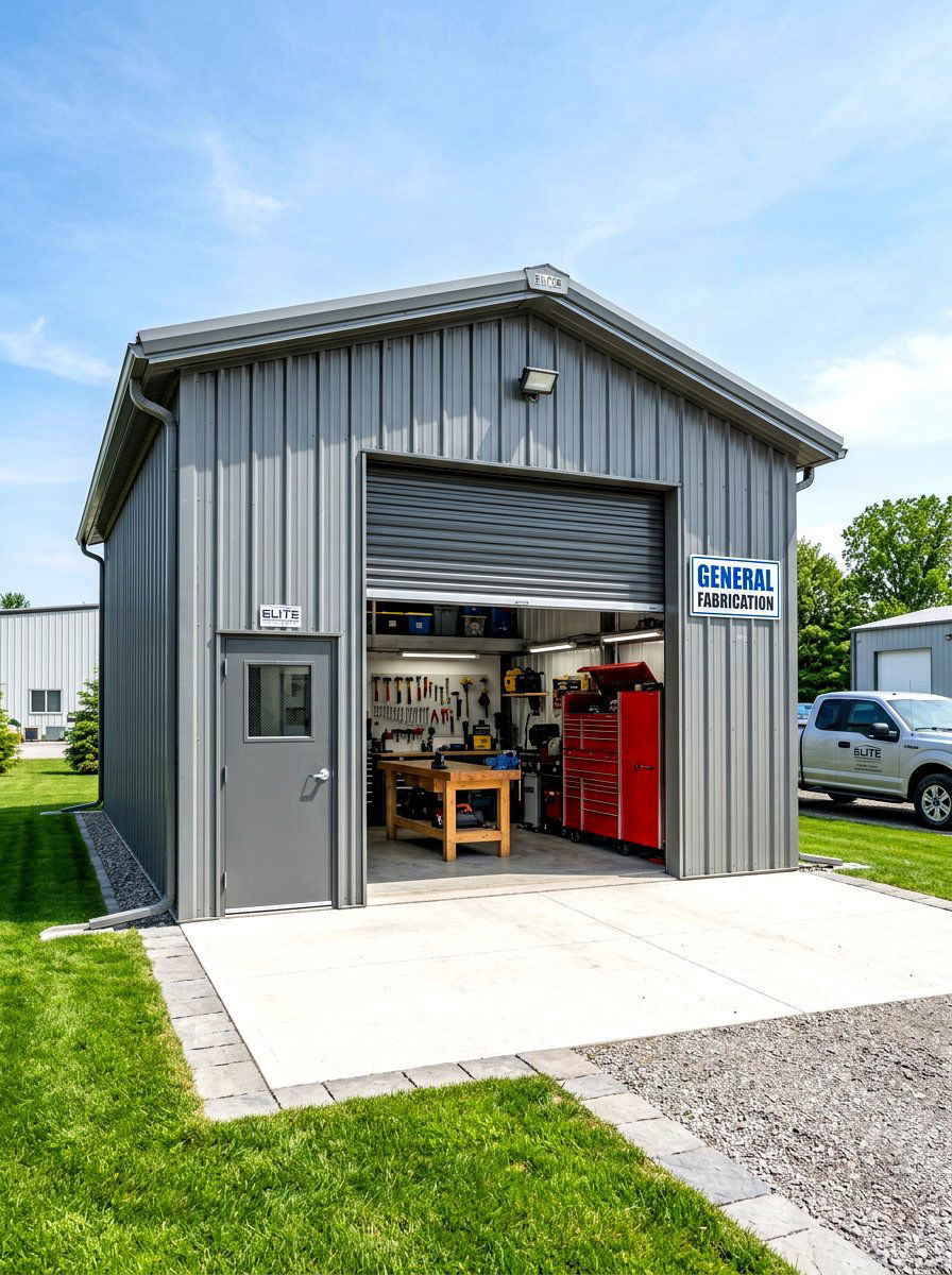 Prefab Metal Workshop - 30 backyard workshop shed ideas