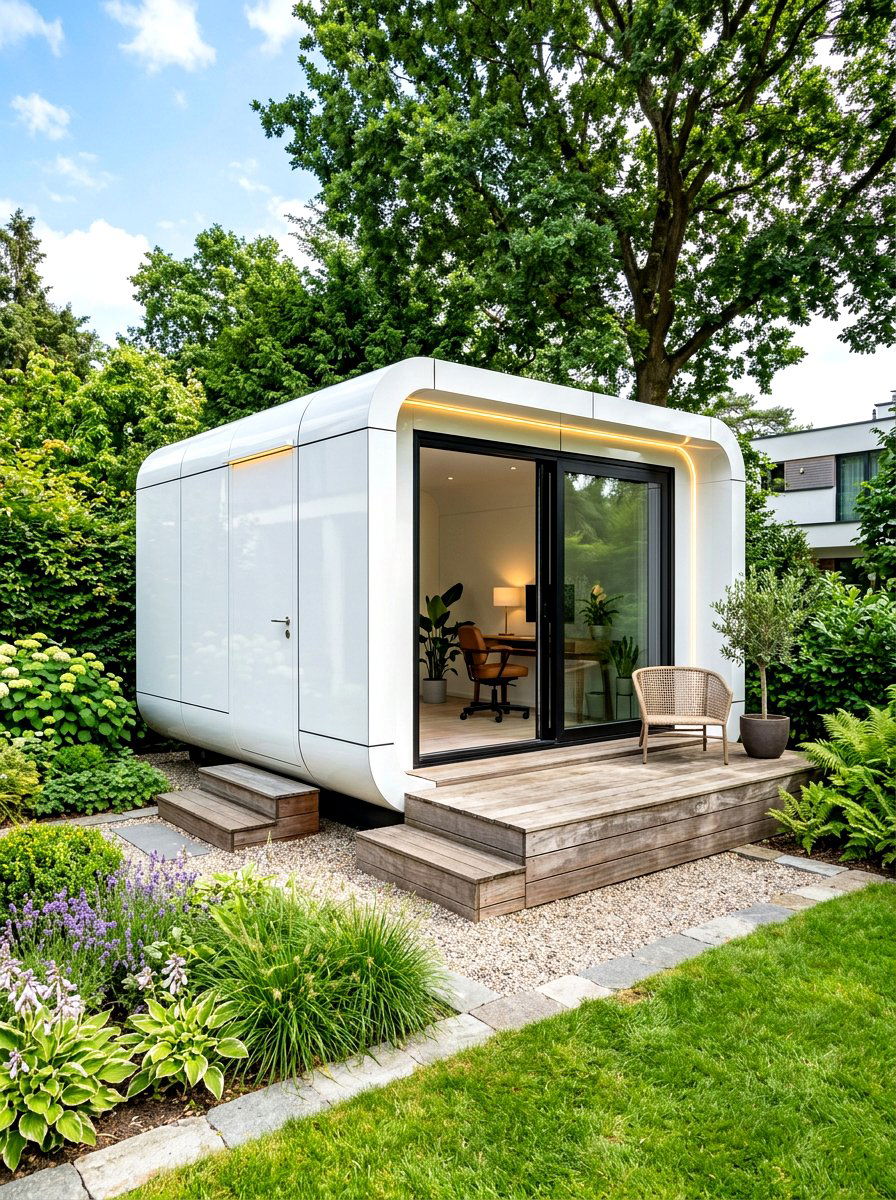 Prefab Modular Backyard Pod - 30 modern garden shed ideas