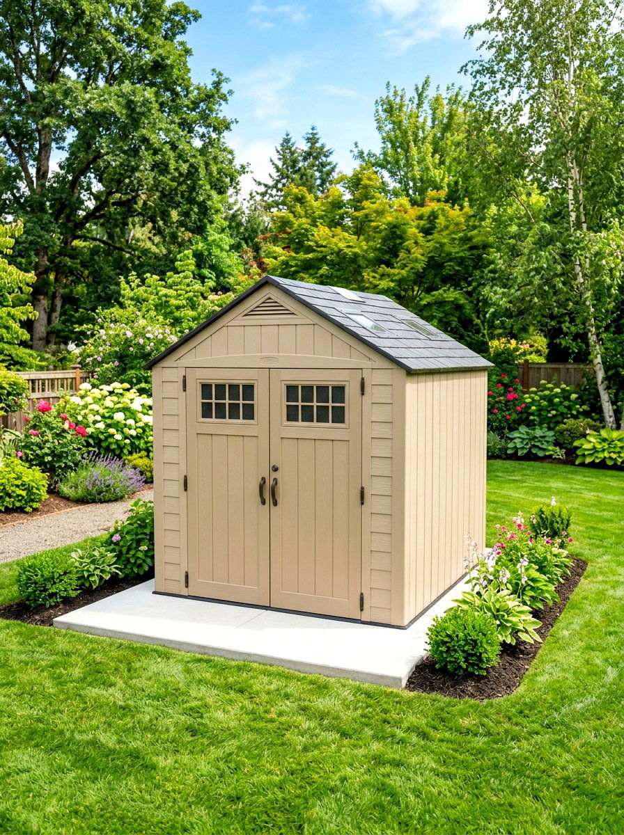 Prefabricated Plastic Shed - 30 trash enclosure privacy ideas
