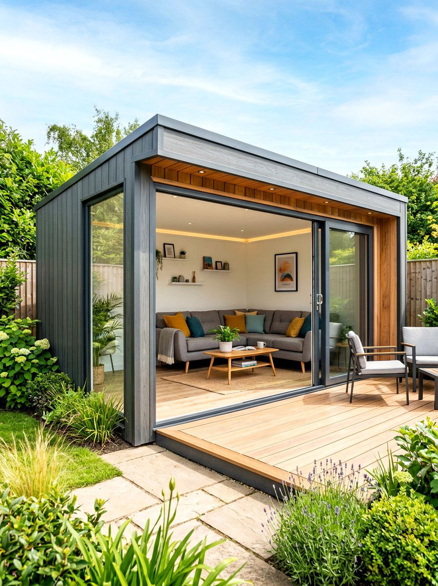 Prefabricated modern garden pod - 30 reading shed ideas
