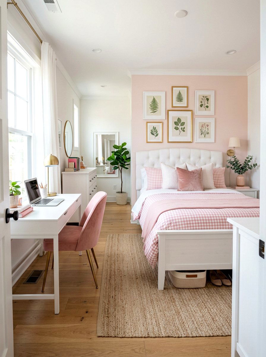 Preppy Pink Bedroom - 30 tween aesthetic bedroom ideas