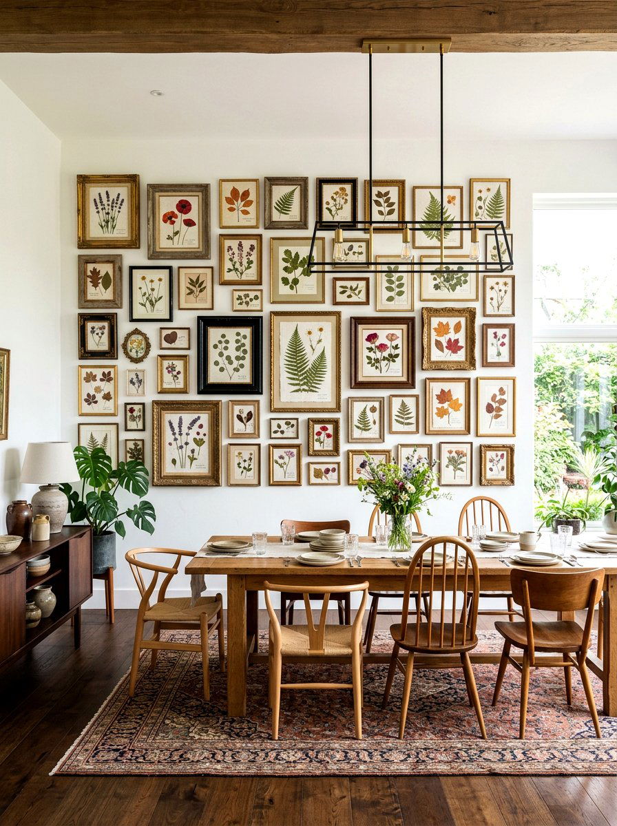 Pressed Botanical Gallery - 30 dried flower decor ideas