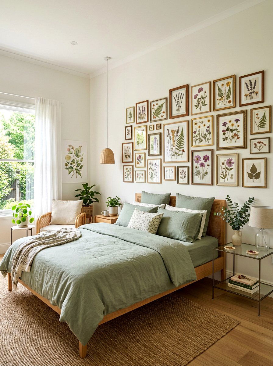 Pressed Flower Bedroom - 30 coquette bedroom decor ideas