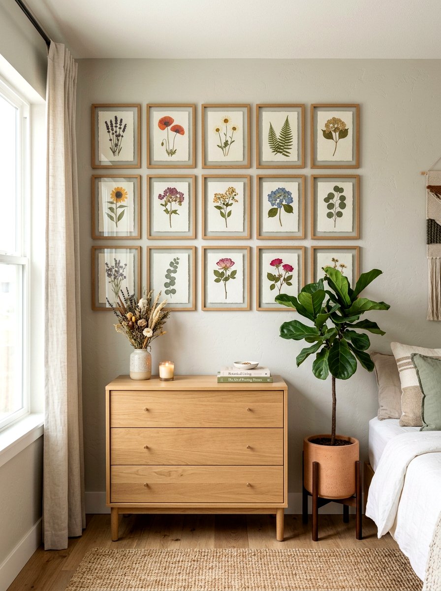 Pressed Flower Frame - 30 bloomcore bedroom ideas