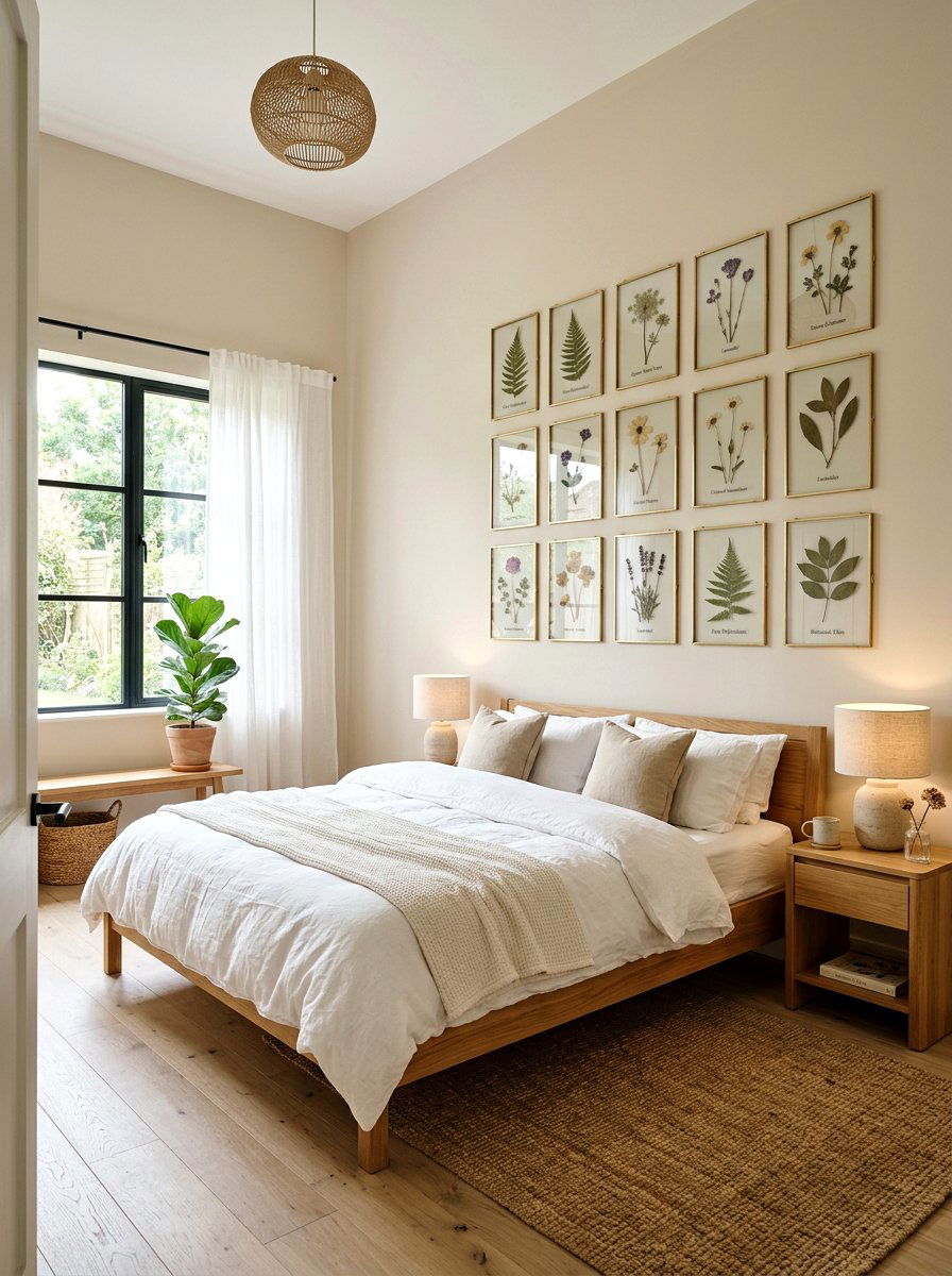 Pressed Flower Frames - 30 romantic floral bedroom ideas