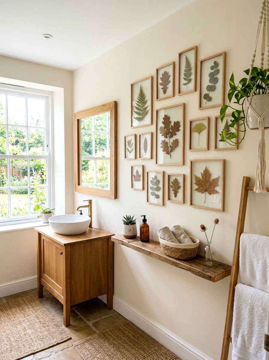Pressed Leaf Frame - 30 fairycore bathroom ideas