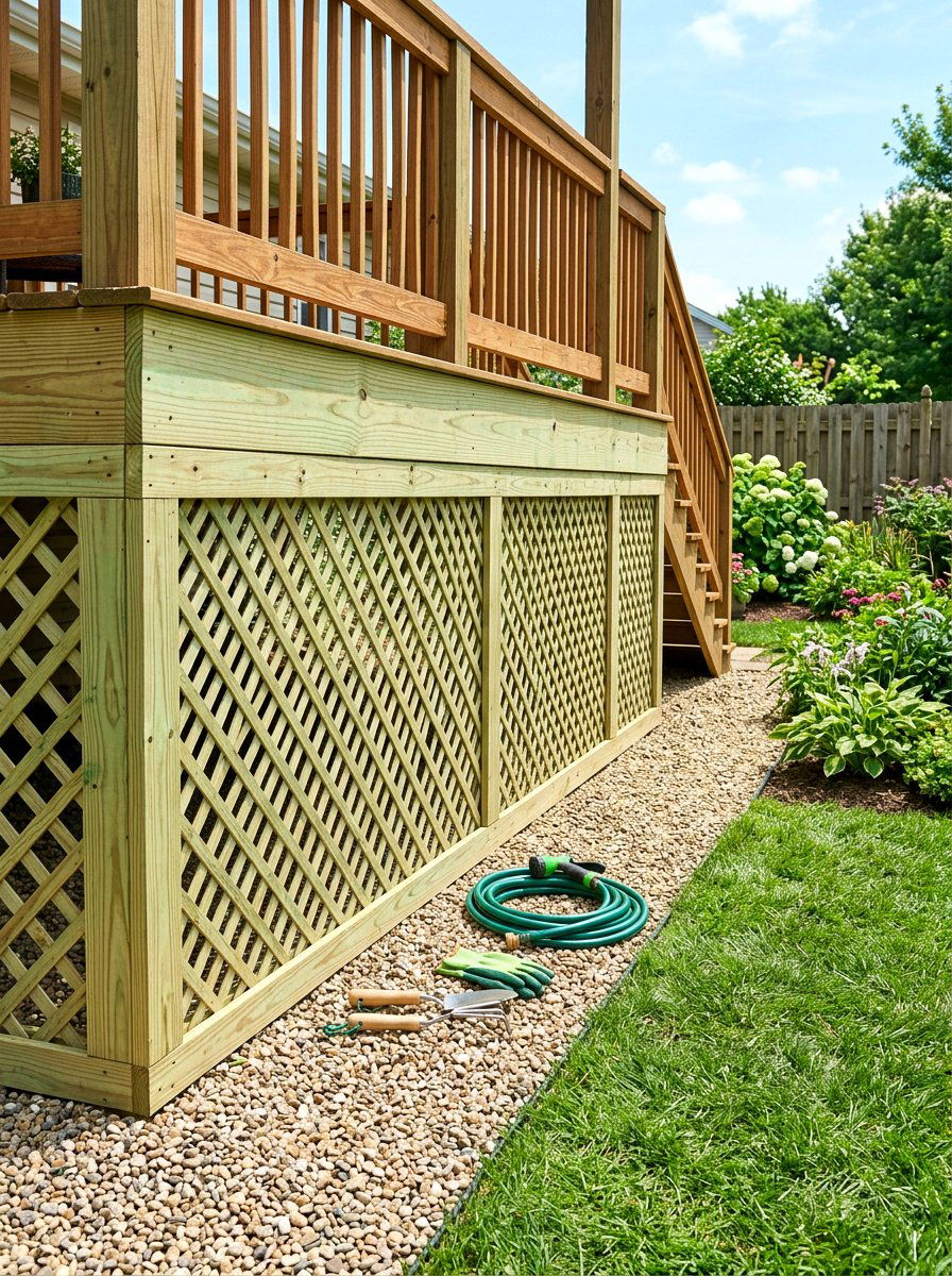 Pressure Treated Pine Lattice - 30 lattice fence ideas