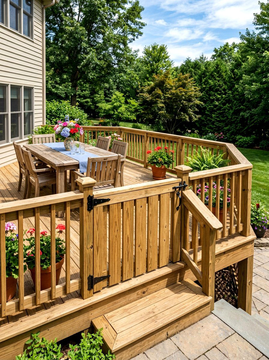 Pressure Treated Wood Deck Gate - 30 deck gate ideas
