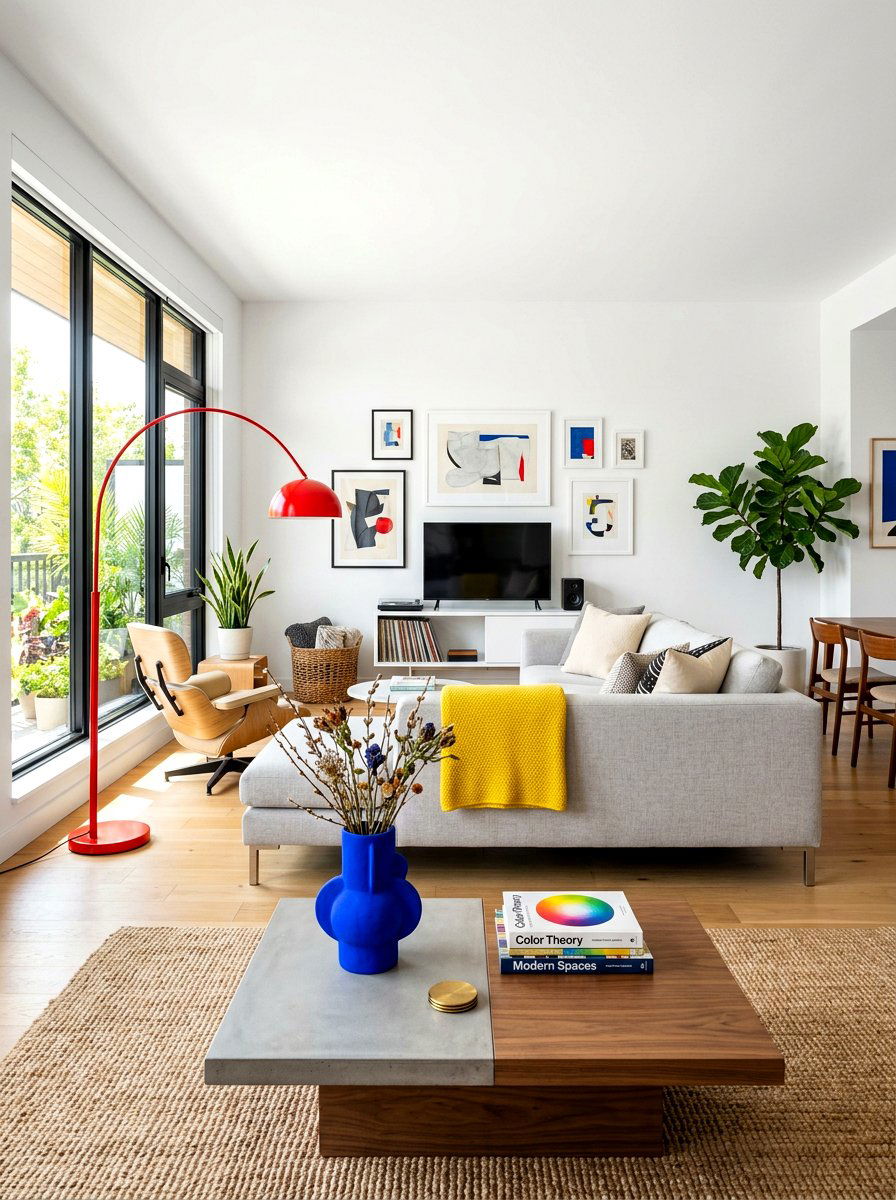 Primary Color Accents - 30 newstalgia home decor ideas