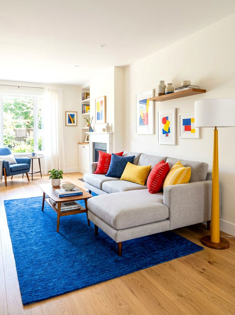 Primary color throw pillows - 30 primary color decor ideas