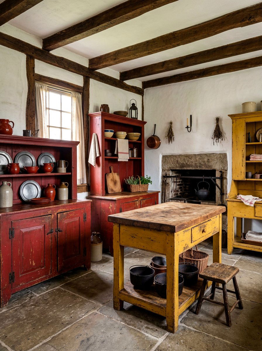 Primitive Style Kitchen - 30 heritage kitchen decor ideas