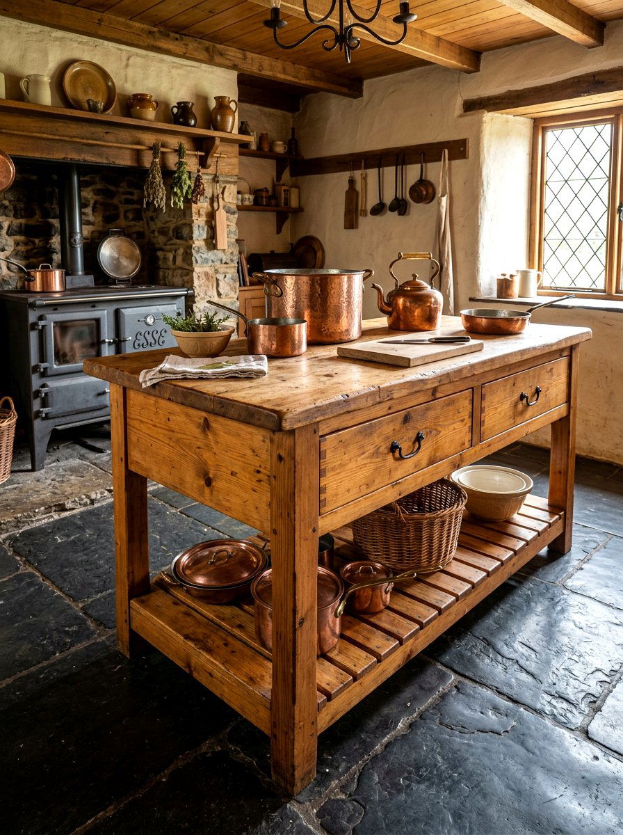 Primitive pine dresser island - 30 antique dresser kitchen island ideas
