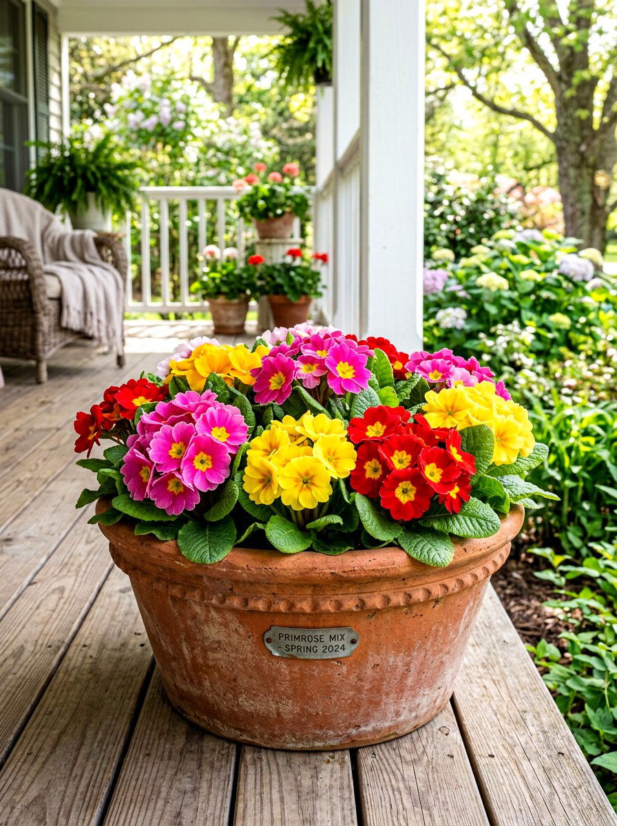 Primrose Pot - 30 shade container garden ideas