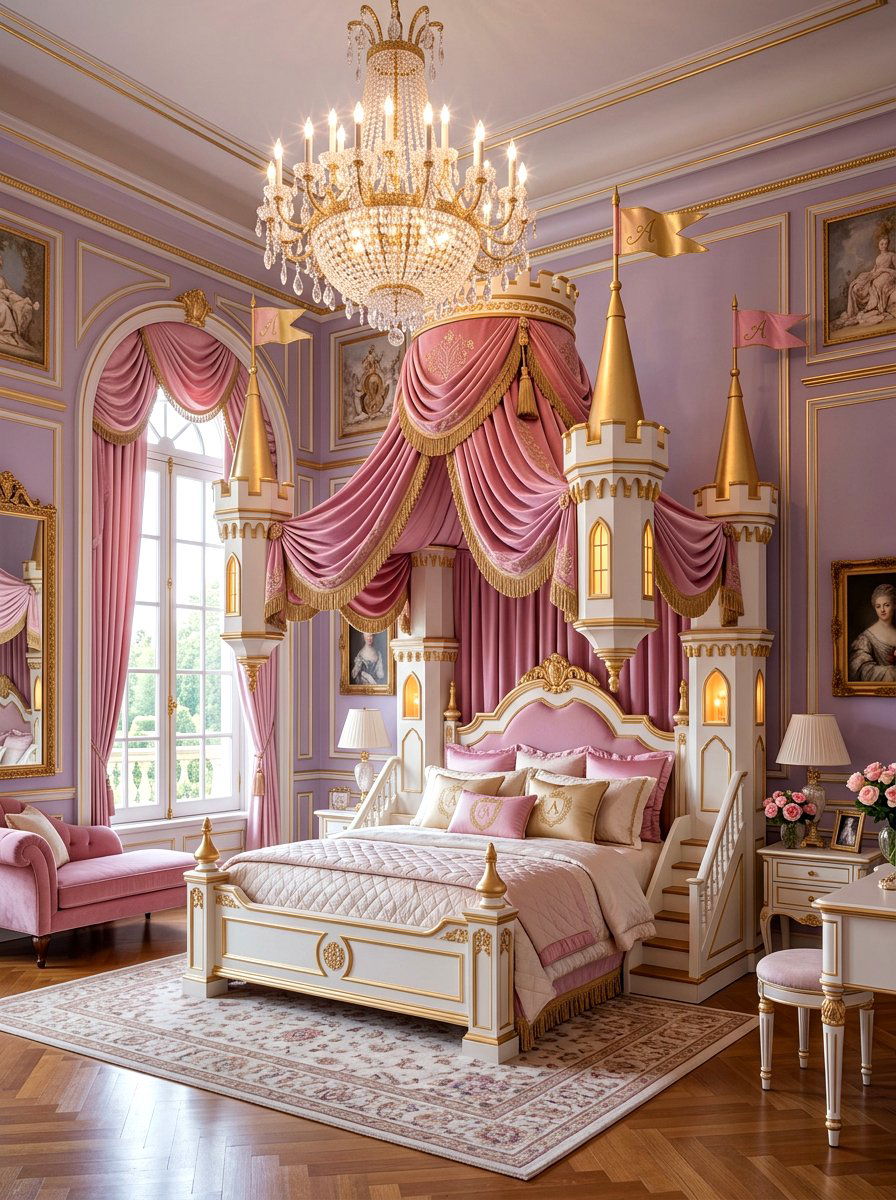 Princess Castle Bed - 30 creative kids room ideas