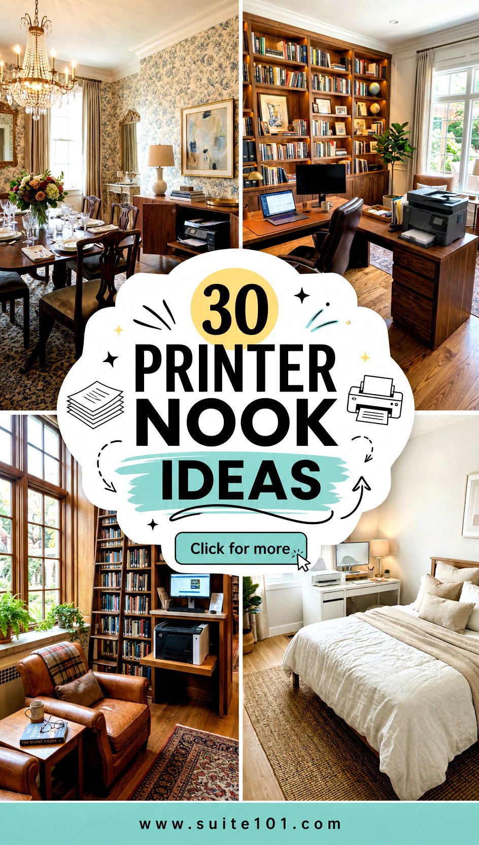 Printer Nook Ideas 30 Home Office Setups for Less Clutter - Printer Nook Ideas: 30 Home Office Setups for Less Clutter