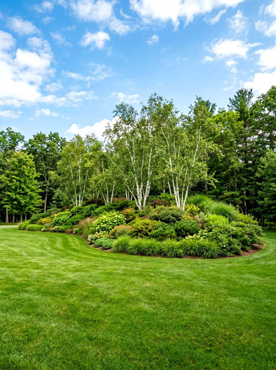 Privacy Berm With Trees - 30 front yard privacy ideas