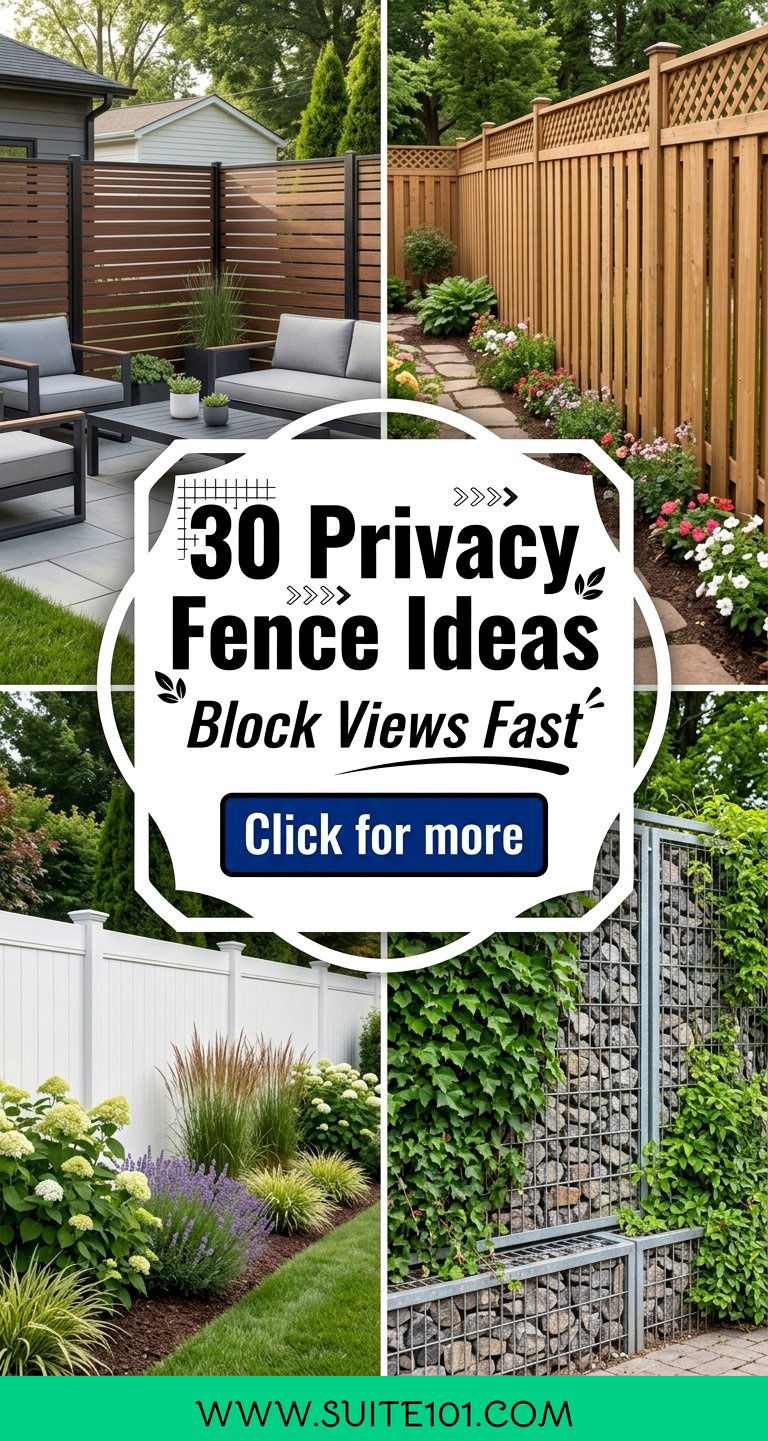 Privacy Fence Ideas 30 Stylish Ways to Block Views Fast - Privacy Fence Ideas: 30 Stylish Ways to Block Views Fast