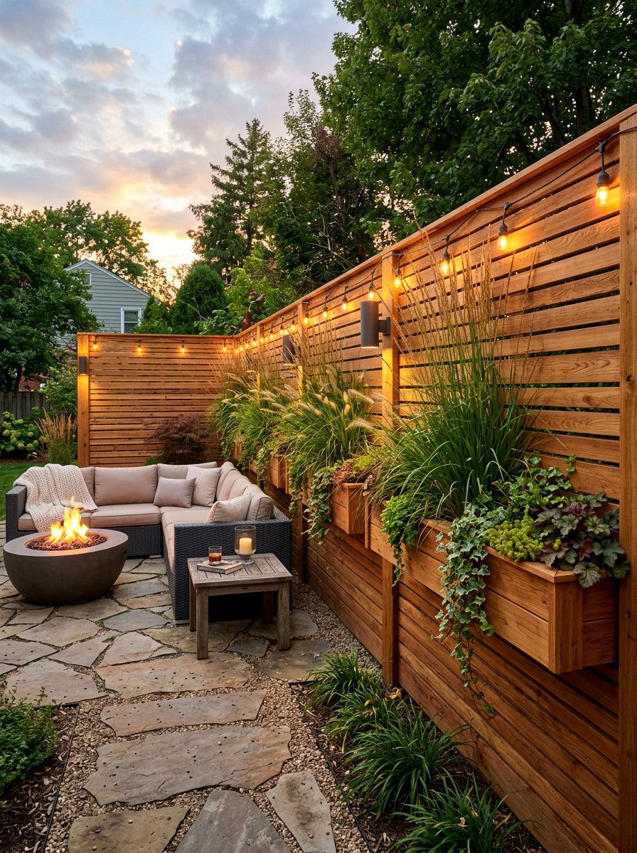 Privacy Fence Vertical Planter Box - 30 vertical planter box ideas