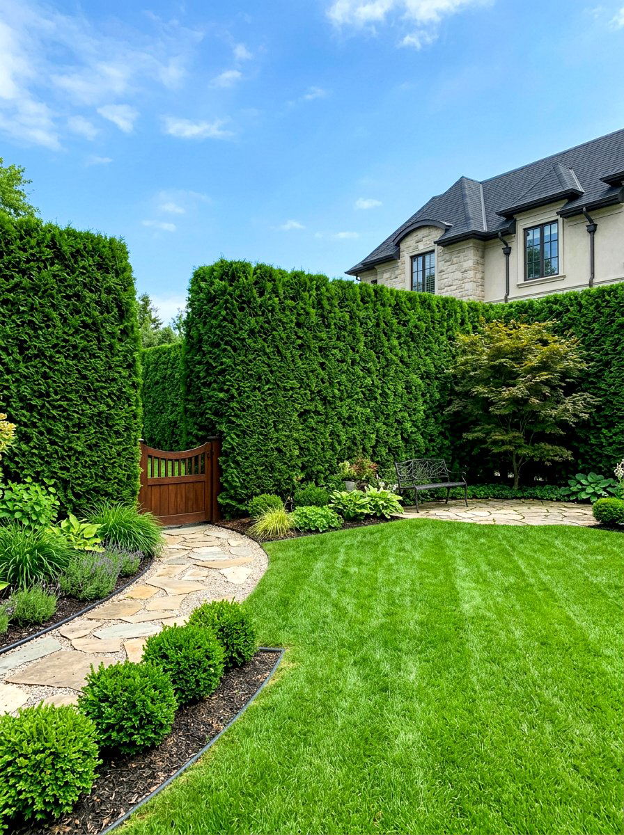 Privacy Hedge - 30 front yard garden ideas