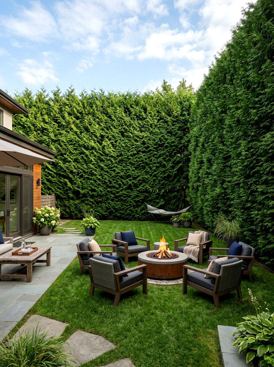 Privacy Hedge - 30 patio privacy ideas