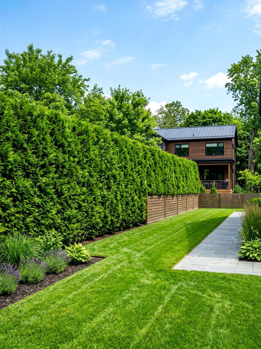 Privacy Hedge Boundary - 30 backyard hosting ideas