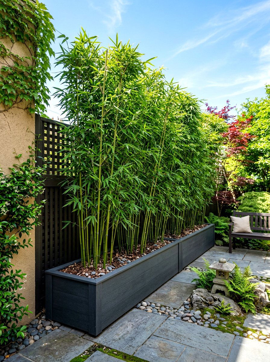 Privacy Hedge Planter - 30 poolside planters ideas