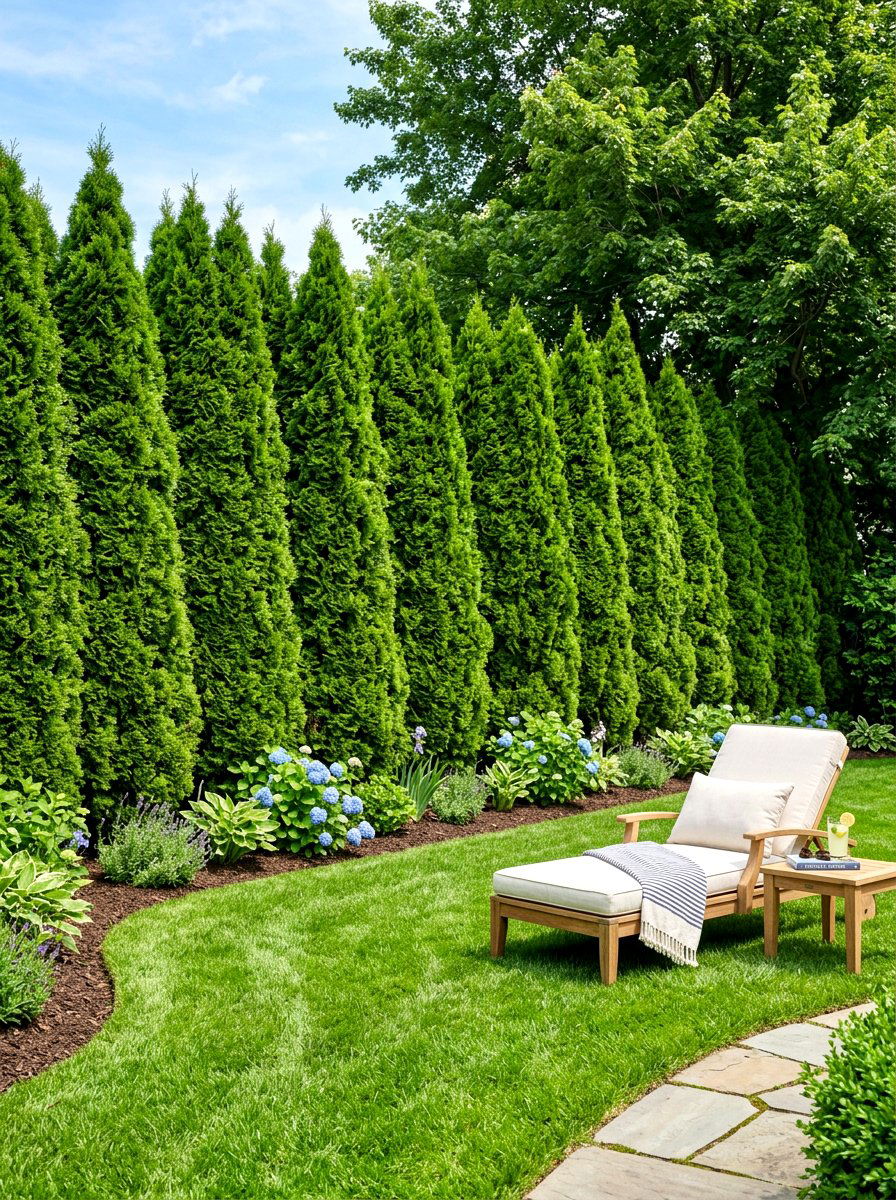 Privacy Hedge Screen - 30 small yard landscaping ideas