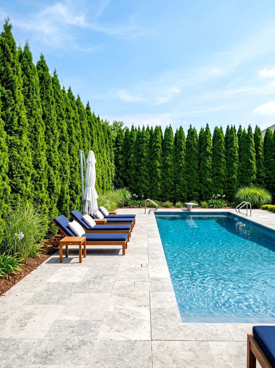 Privacy Hedge Wall - 30 budget landscaping ideas